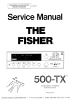 Fisher 500-TX - Service Manual